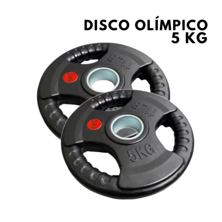 Disco Olímpico Grip 5kg (Par) - Imagen 2