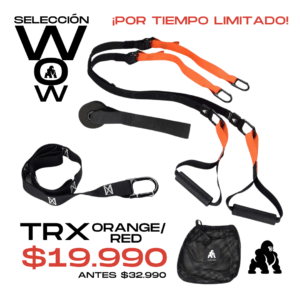 Bandas de suspensión TRX naranja o roja