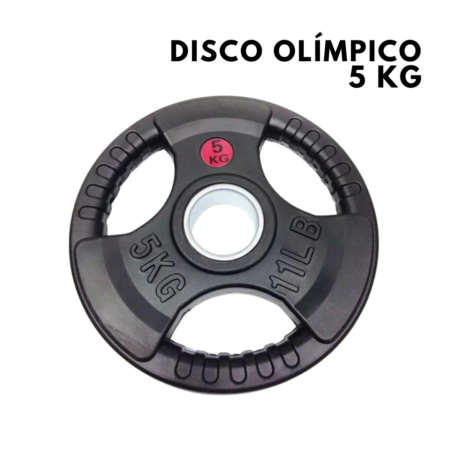 Disco Olímpico Grip 5kg (Par) - Imagen 3