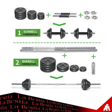 Set Mancuernas y Barra 50kg - Imagen 10