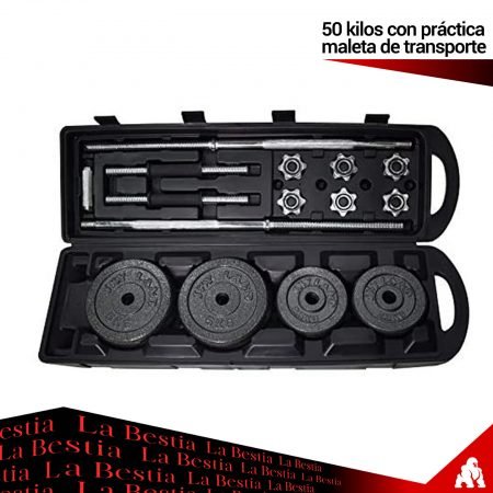 Set Mancuernas y Barra 50kg - Imagen 7