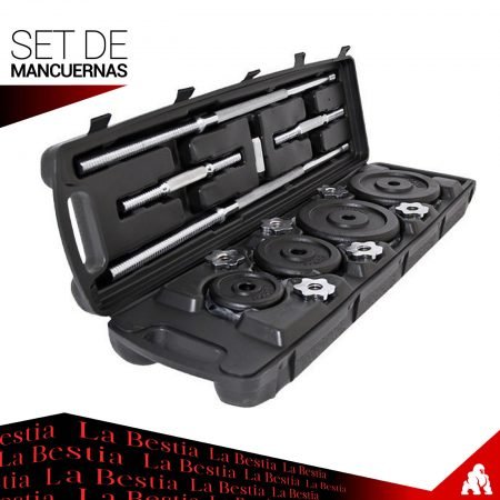 Set Mancuernas y Barra 50kg