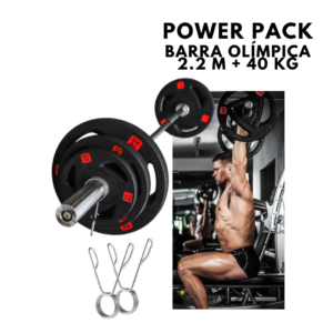 Power Pack (Barra Olímpica 220cm Más 40kg)
