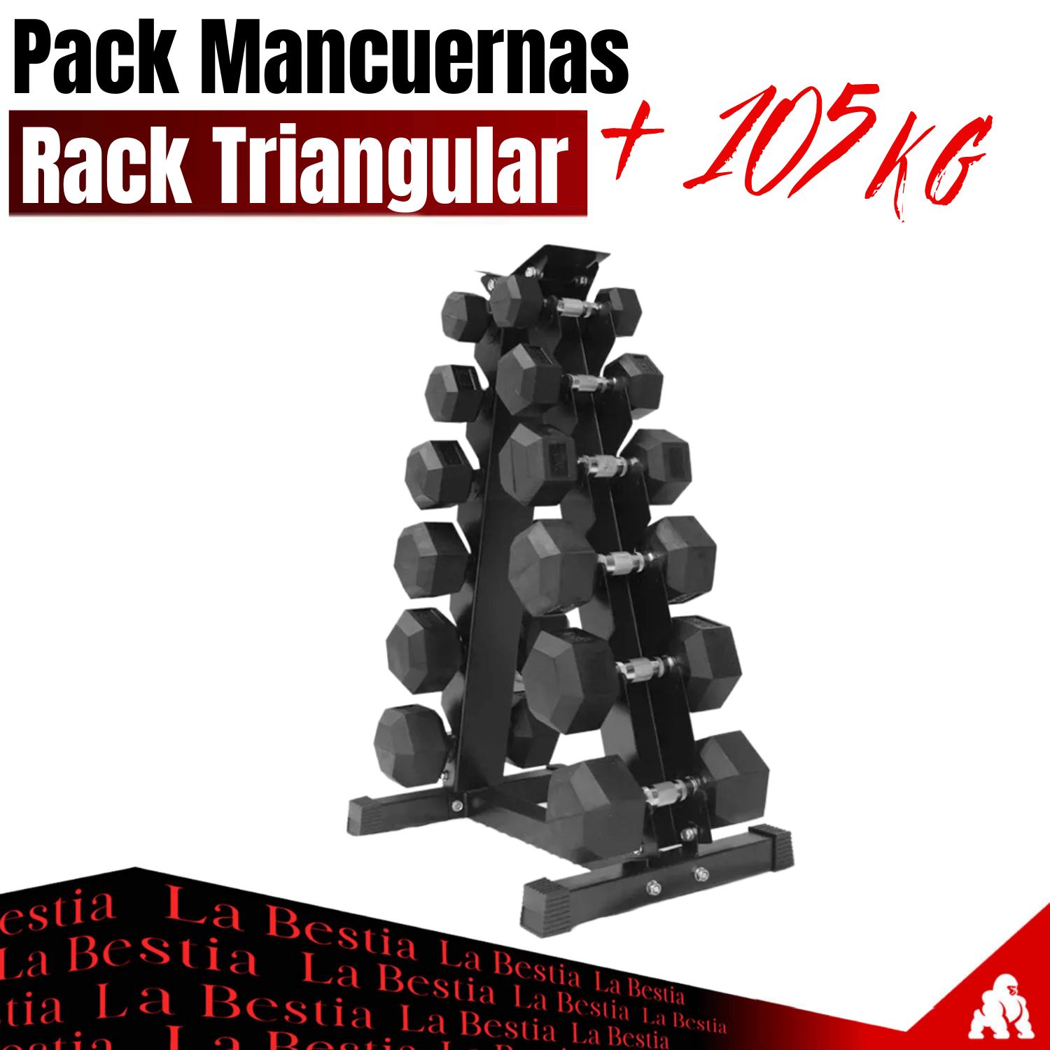 Parpadeo Correspondiente Morgue Pack Mancuernas Más Rack Triangular - La Bestia
