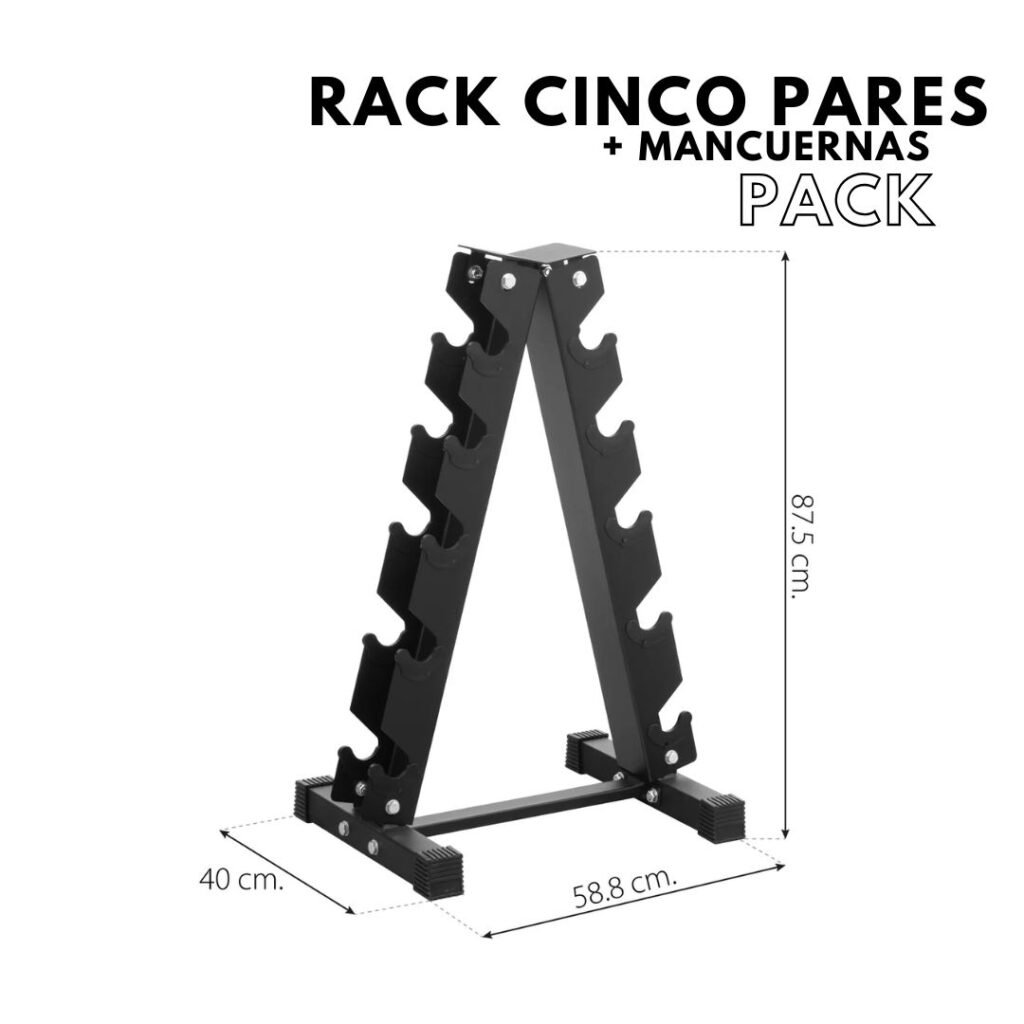 Pack Cinco Pares Más Rack Triangular - La Bestia