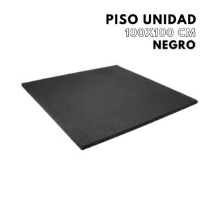Piso Gym de Caucho 100X100 15mm Negro