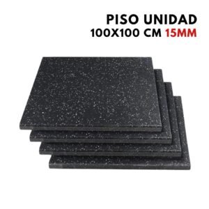 Piso Gym de Caucho 100X100 15mm