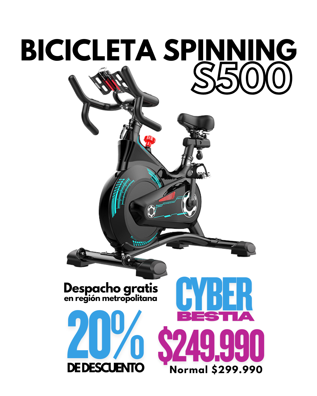 Bicicleta Spinning S500
