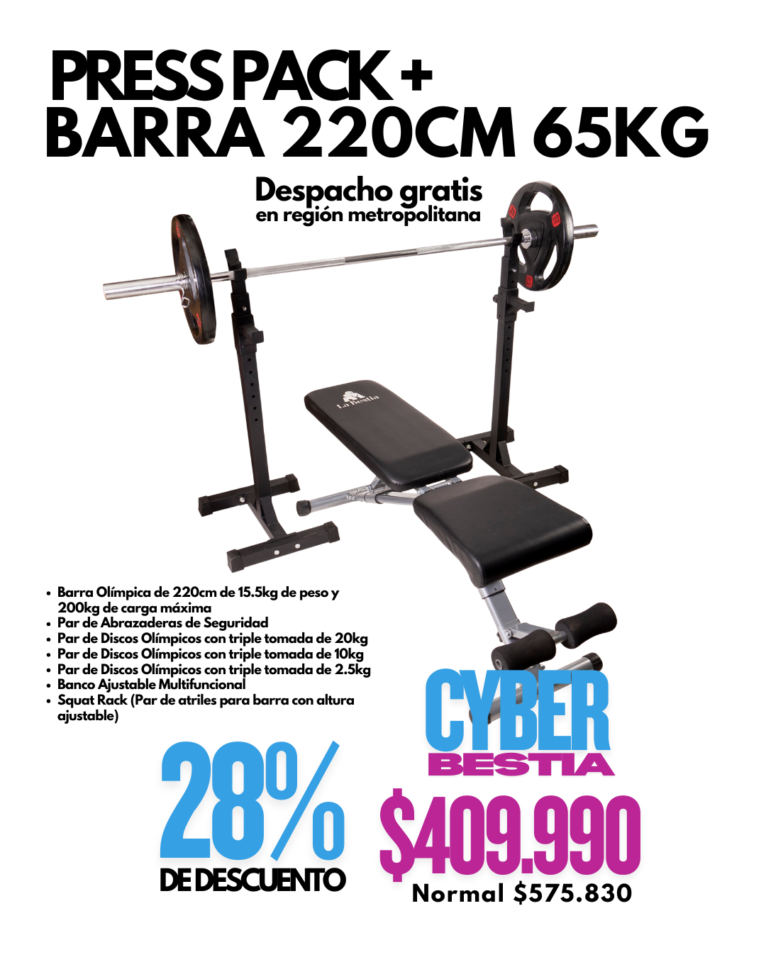 Press Pack 220cm + 65kg