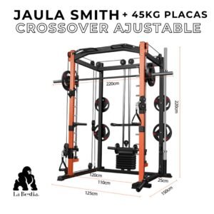 Jaula Smith Crossover Ajustable + 45kg Placas