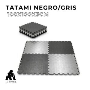 Tatami Negro/Gris 100cmx100cmx3cm