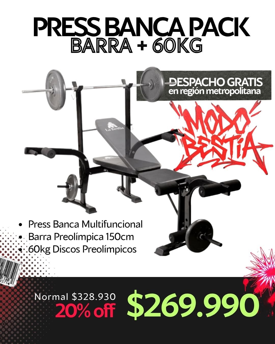 Press Banca Pack 60kg