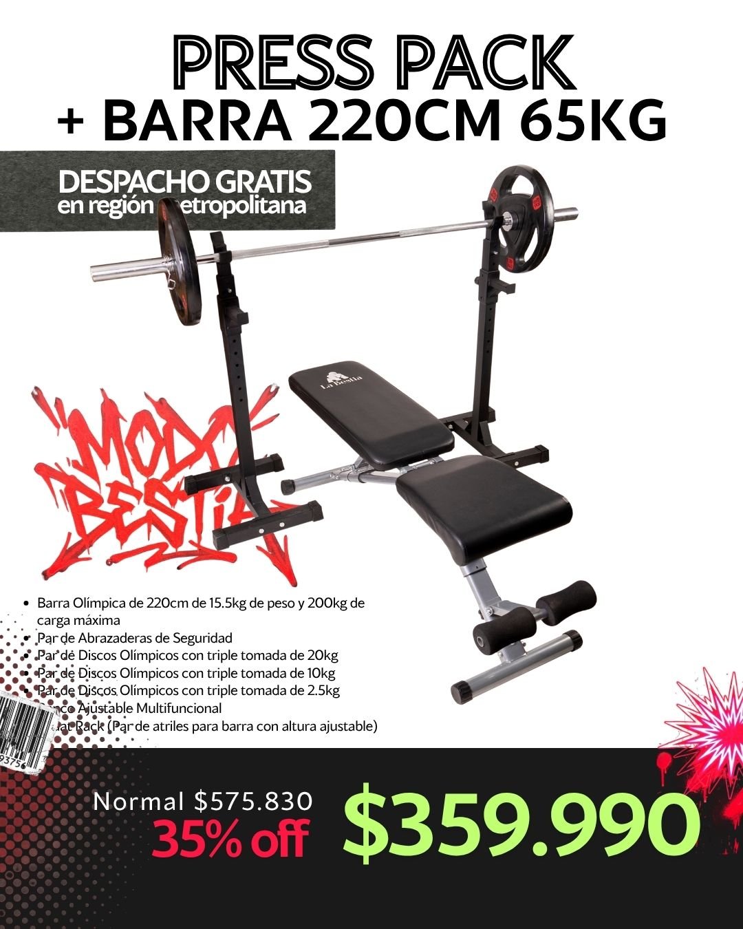 Press Pack 220cm + 65kg