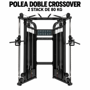 Polea doble crossover genérica con dos stacks de 80 kg